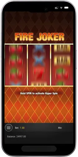 Fire Joker demo iOS portrait with Respin of Fire feature