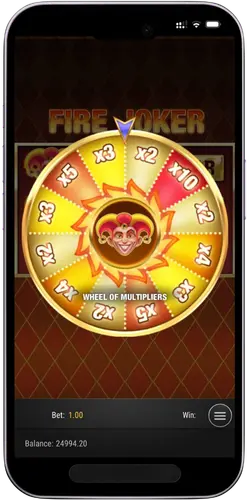 Fire Joker demo Wheel of Multipliers design full screen
